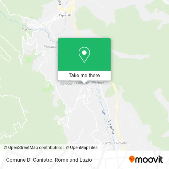 Comune Di Canistro map