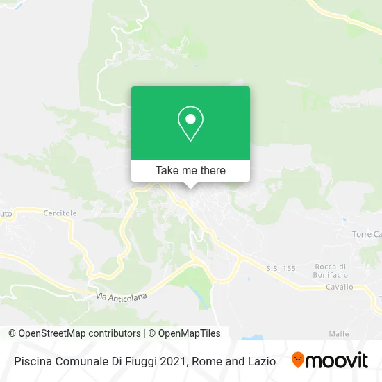 Piscina Comunale Di Fiuggi 2021 map