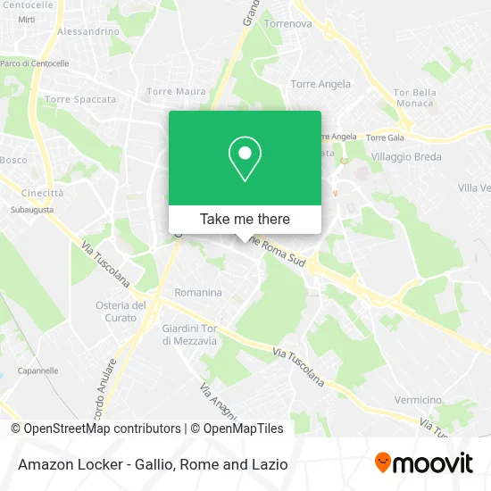 Amazon Locker - Gallio map