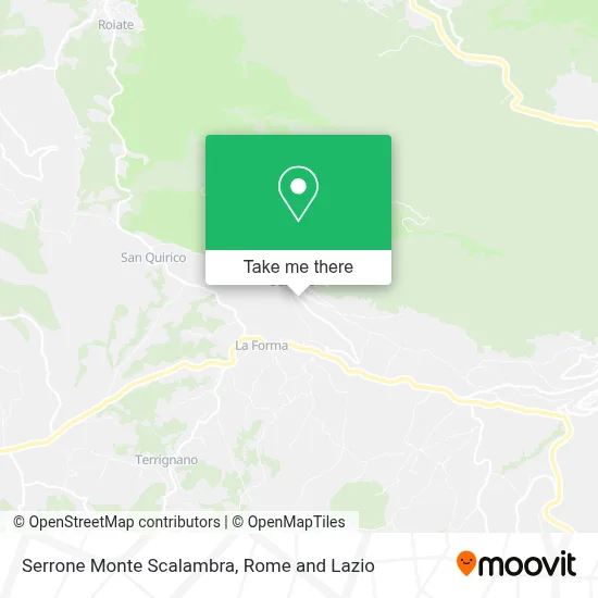 Serrone Monte Scalambra map