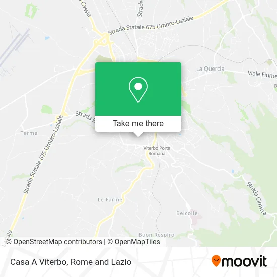 Casa A Viterbo map