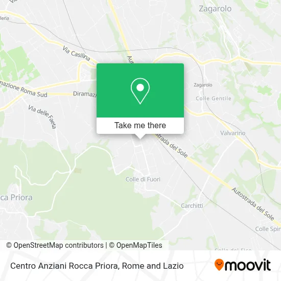 Centro Anziani Rocca Priora map