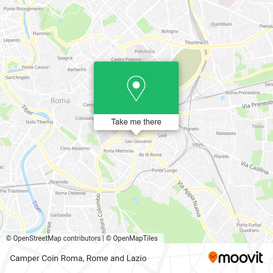 Camper Coin Roma map