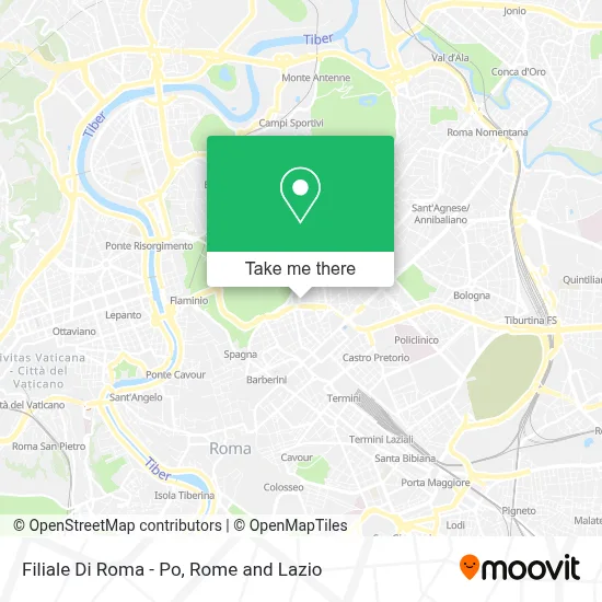 Filiale Di Roma - Po map