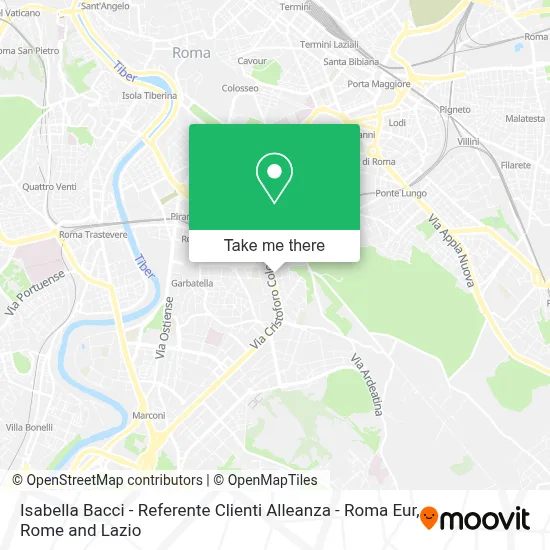 Isabella Bacci - Referente Clienti Alleanza - Roma Eur map