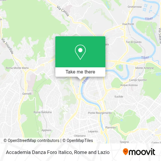 Accademia Danza Foro Italico map