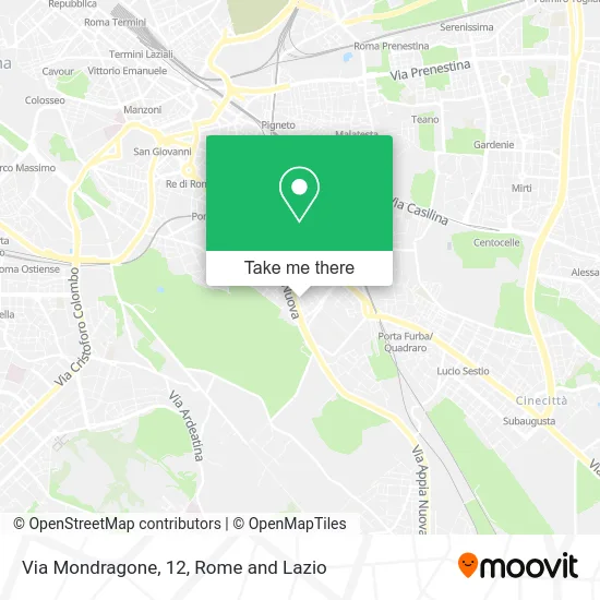 Mondragone Street, 12 map