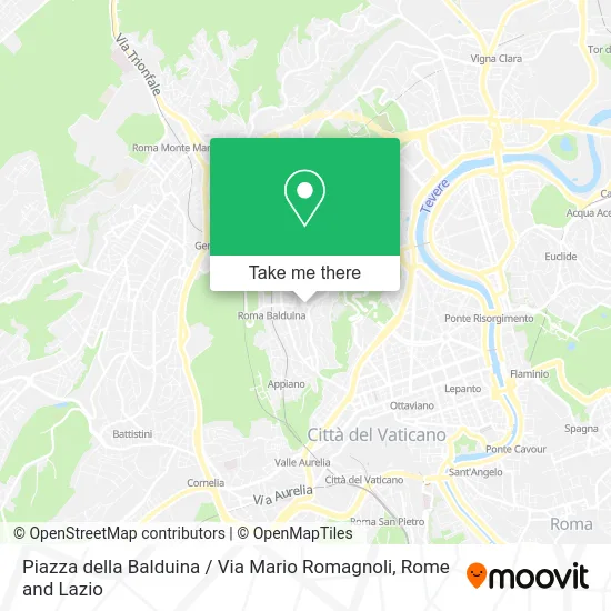 Balduina Square / Mario Romagnoli Street map