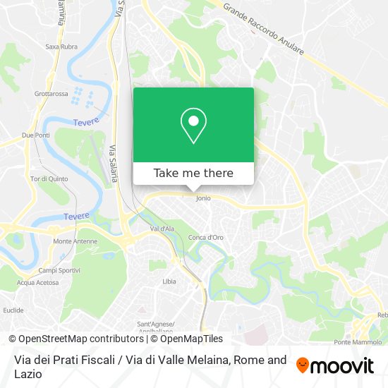 Via dei Prati Fiscali / Via di Valle Melaina map