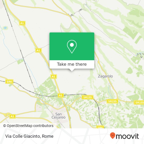 Via Colle Giacinto map