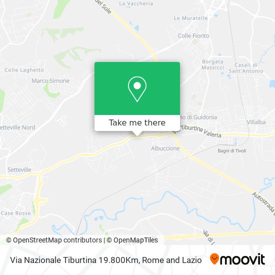 Via Nazionale Tiburtina 19.800Km map
