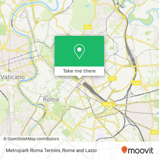 Metropark Roma Termini map