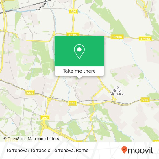 Torrenova/Torraccio Torrenova map