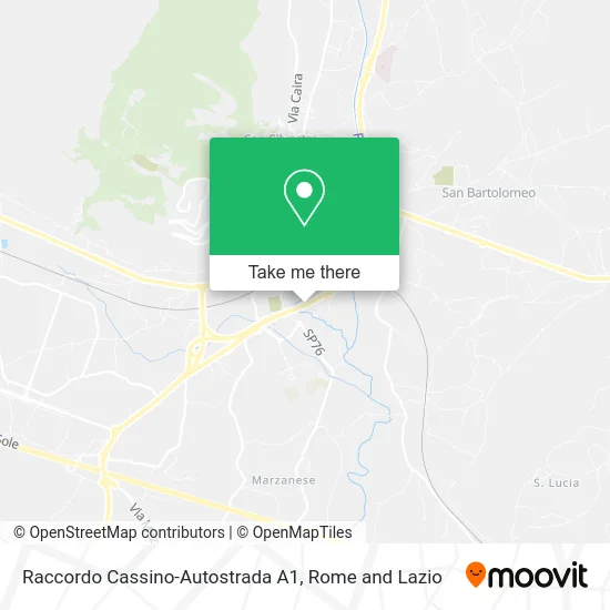 Cassino-A1 Motorway Connection map