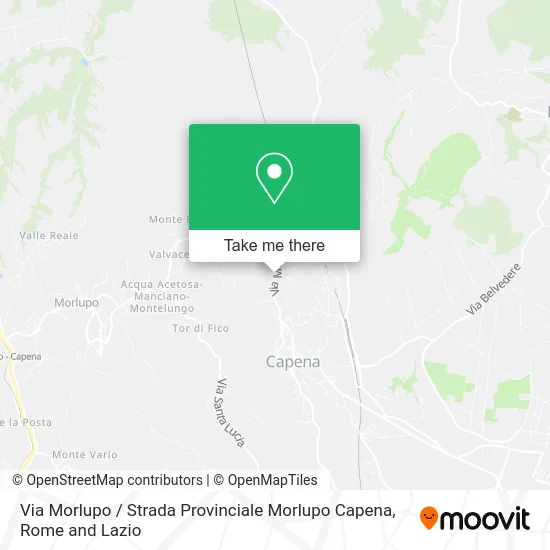 Morlupo Street / Morlupo Capena Provincial Road map