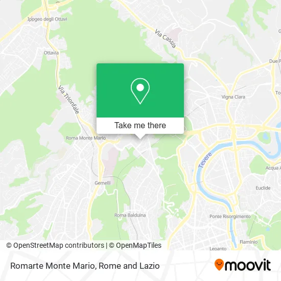Romarte Monte Mario map