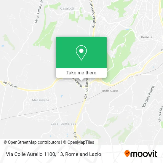 Colle Aurelio Street 1100, 13 map