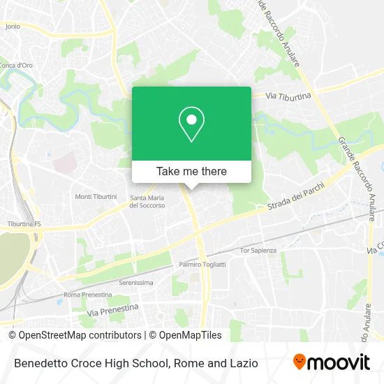 Benedetto Croce High School map