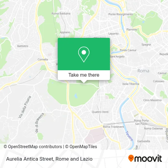 Aurelia Antica Street map