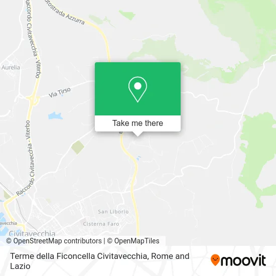 Ficoncella Thermal Baths Civitavecchia map