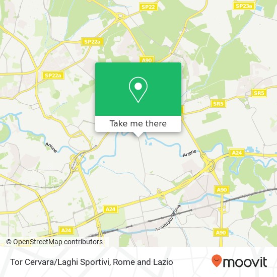 Tor Cervara/Laghi Sportivi map