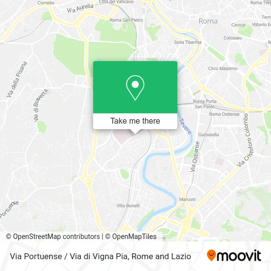 Portuense Street / Vigna Pia Street map