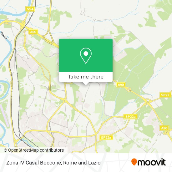 Zona IV Casal Boccone map