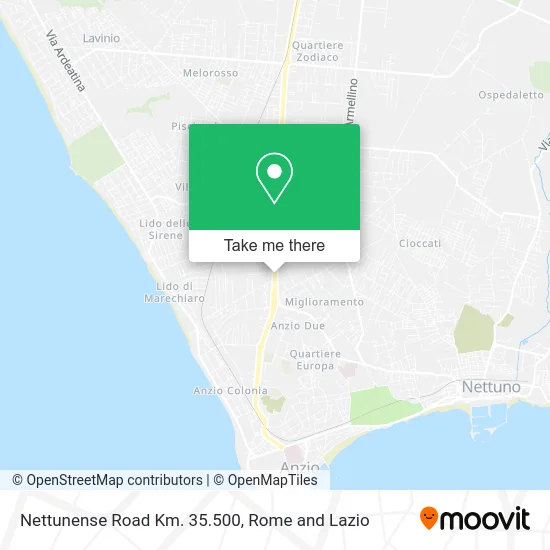 Nettunense Road Km. 35.500 map