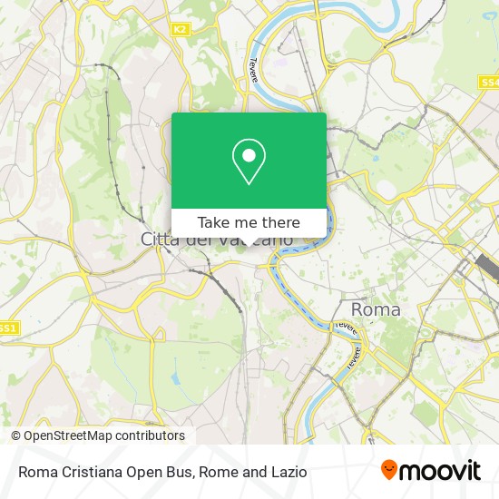 Roma Cristiana Open Bus map