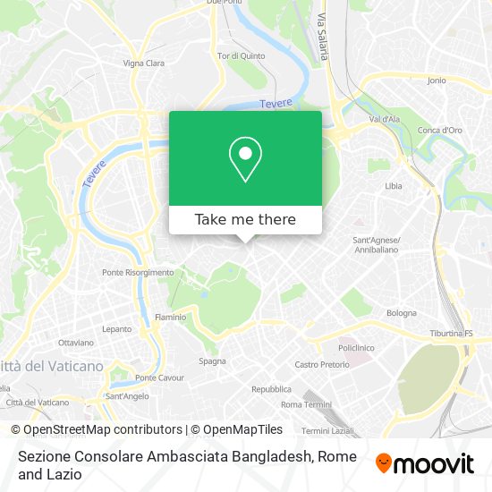 Sezione Consolare Ambasciata Bangladesh map