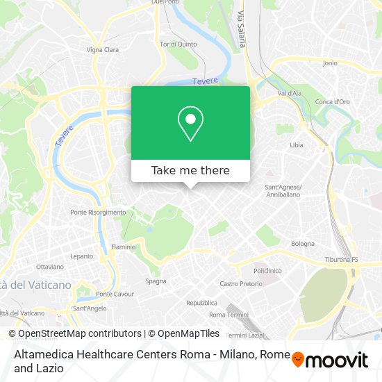 Altamedica Healthcare Centers Roma - Milano map