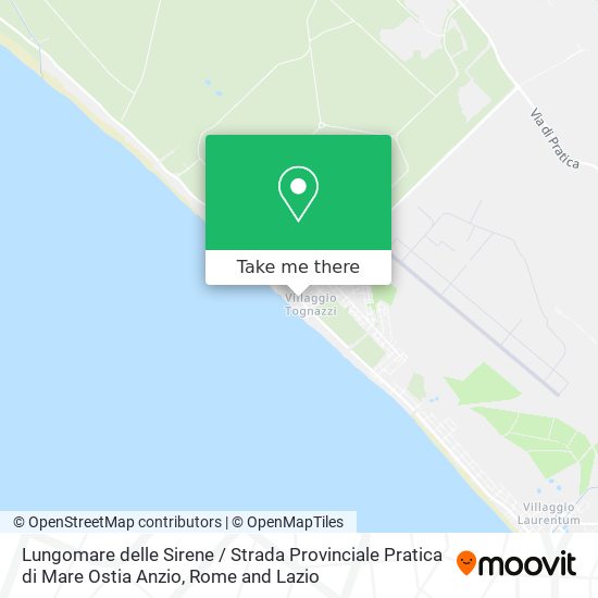 Lungomare delle Sirene / Strada Provinciale Pratica di Mare Ostia Anzio map
