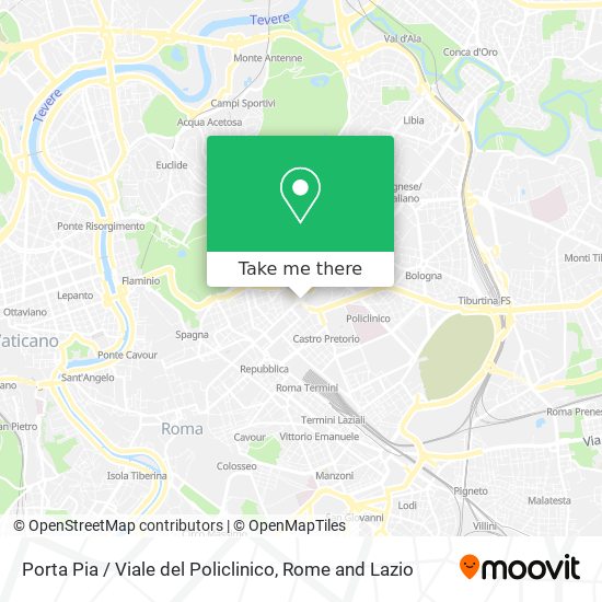 Porta Pia / Viale del Policlinico map
