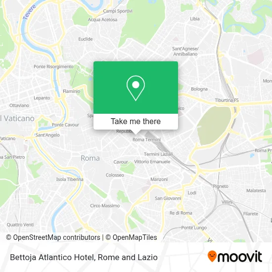 Bettoja Atlantico Hotel map