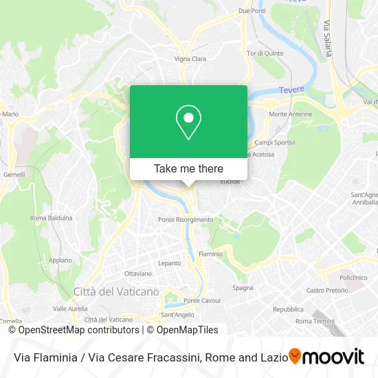 Flaminia Street / Cesare Fracassini Street map
