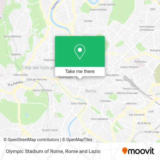 Olympic Stadium of Rome map