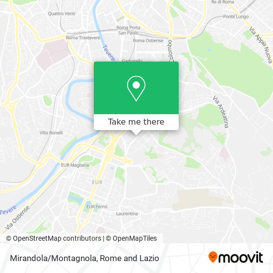 Mirandola/Montagnola map