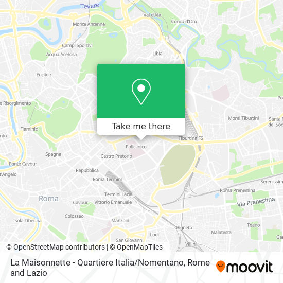La Maisonnette - Quartiere Italia / Nomentano map