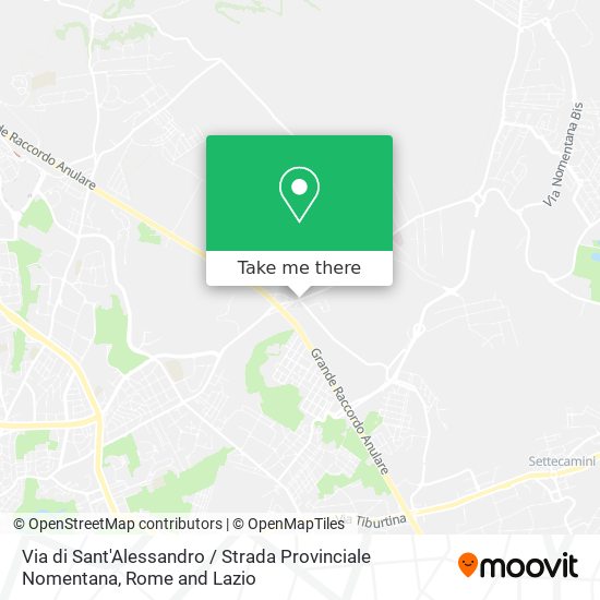 Via di Sant'Alessandro / Strada Provinciale Nomentana map