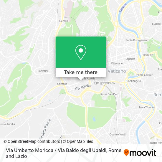 Via Umberto Moricca / Via Baldo degli Ubaldi map