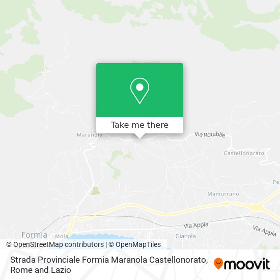 Strada Provinciale Formia Maranola Castellonorato map