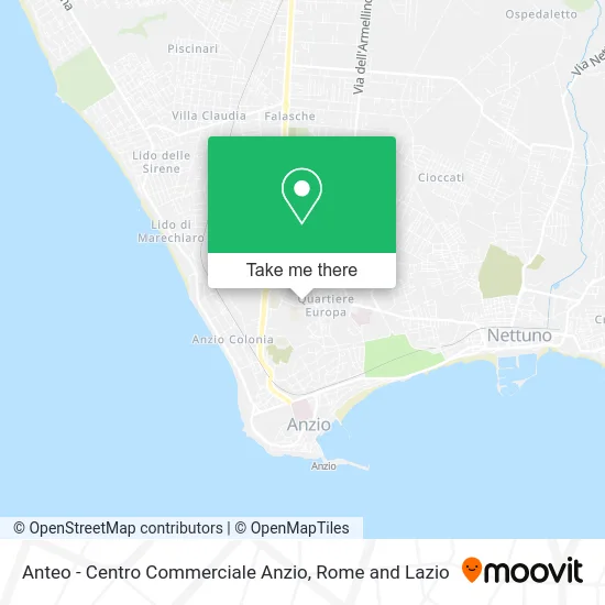 Anteo - Anzio Shopping Center map