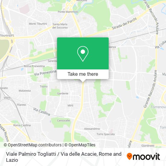 Viale Palmiro Togliatti / Via delle Acacie map