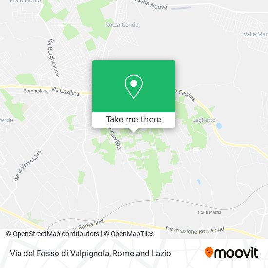 Via del Fosso di Valpignola map