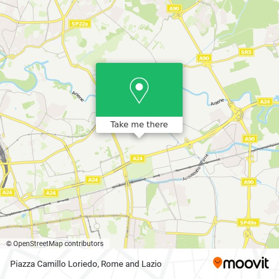 Piazza Camillo Loriedo map