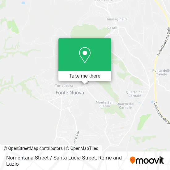 Nomentana Street / Santa Lucia Street map