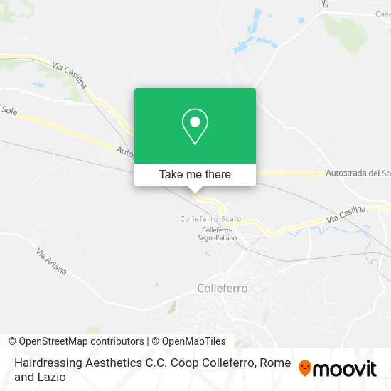 Hairdressing Aesthetics C.C. Coop Colleferro map