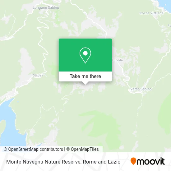 Monte Navegna Nature Reserve map
