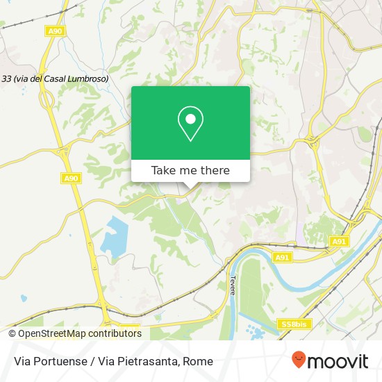 Via Portuense / Via Pietrasanta map