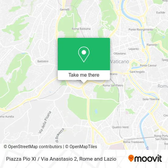 Pius XI Square / Anastasio 2 Street map